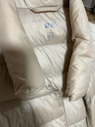 Chaleco acolchado de plumas sin mangas de mujer