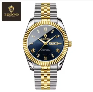 Reloj BINBOND Hombre Oro y Plata