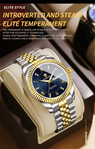 Reloj BINBOND Hombre Oro y Plata