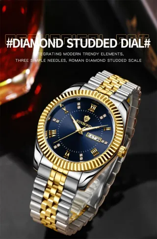 Reloj BINBOND Hombre Oro y Plata