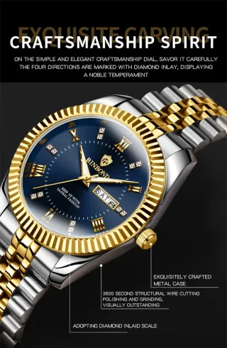 Reloj BINBOND Hombre Oro y Plata