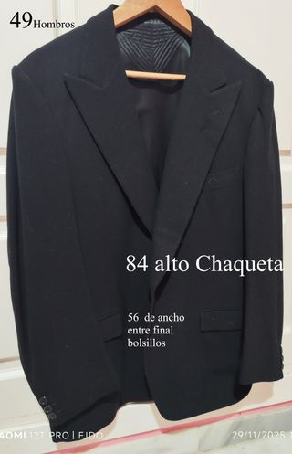 Chaqué Negro Talla XL
