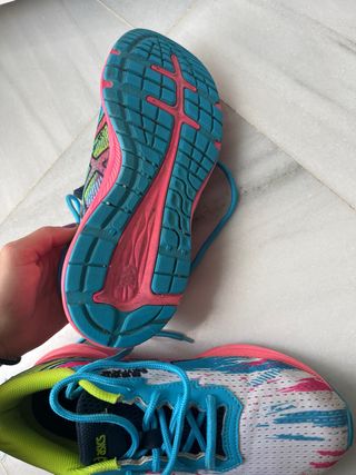 Zapatillas Asics Correr Azul y Rosa