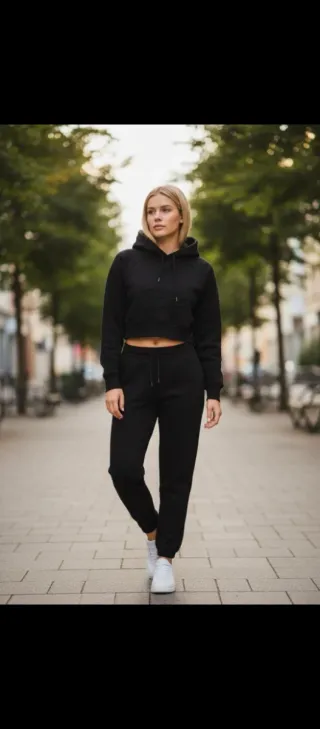 Conjunto chándal mujer negro