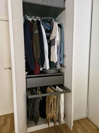 Armario ropero esquinero blanco