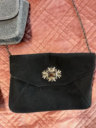 Set 3 borse nere e argento