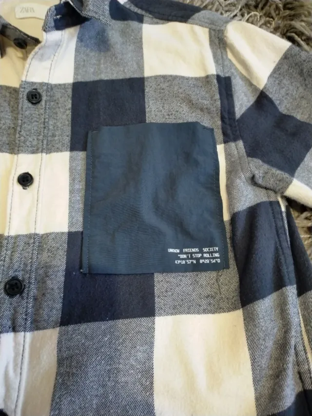 Camisa de cuadros Zara niño