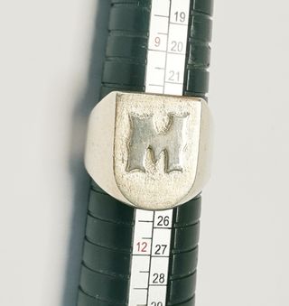 Anillo Plata Ley Macizo M Talla 24