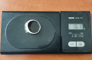 Anillo Plata Ley Macizo M Talla 24