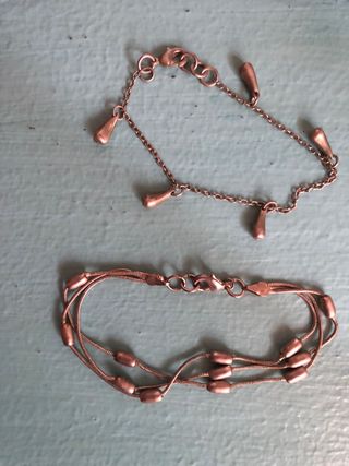 Lote 2 Pulseras Plata