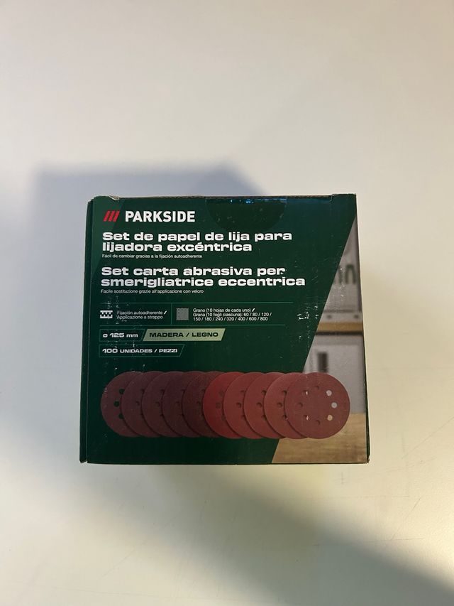 Carta vetrata Parkside 125mm 100 pz