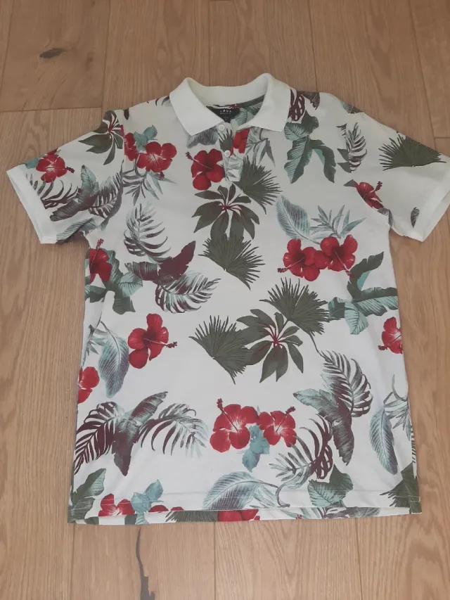 Polo manga corta estampado floral