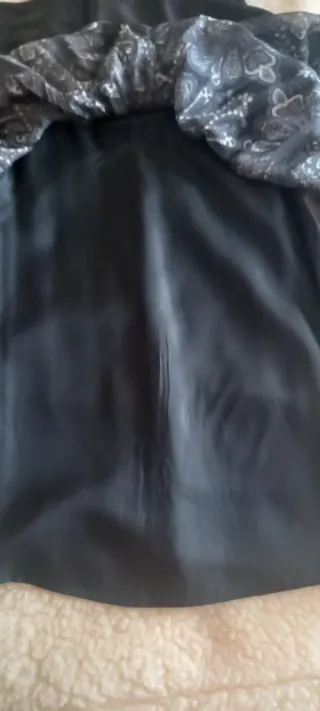 Vestido Zara Negro y Plateado