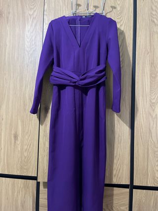 Vestido morado elegante Zara