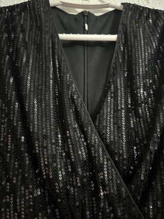 Vestido de fiesta lentejuelas negro