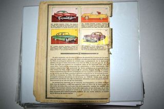 Álbum cromos coches 1954