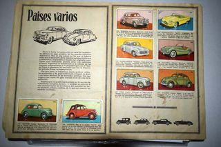 Álbum cromos coches 1954