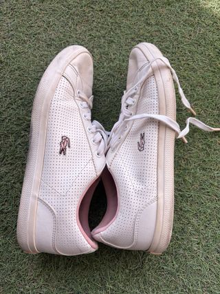 Zapatillas Lacoste Blancas y Rosas