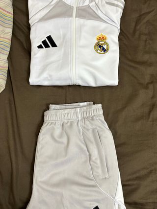 Chándal Real Madrid Adidas Blanco y Gris