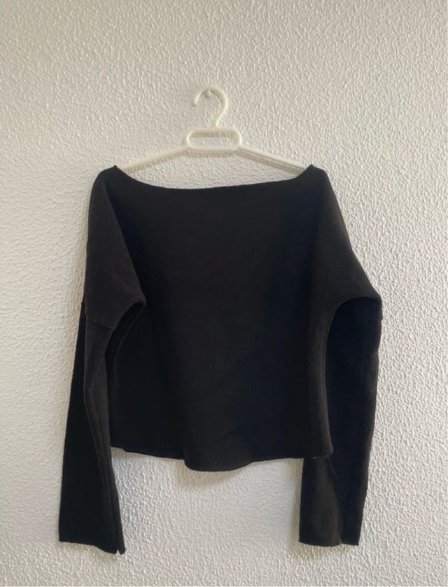 Sudadera negra con estampado de cabina telefónica