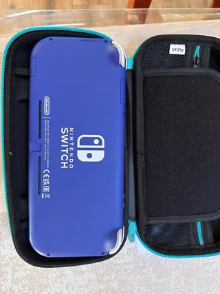 Nintendo Switch lite +Splatoon 2, funda y cargador