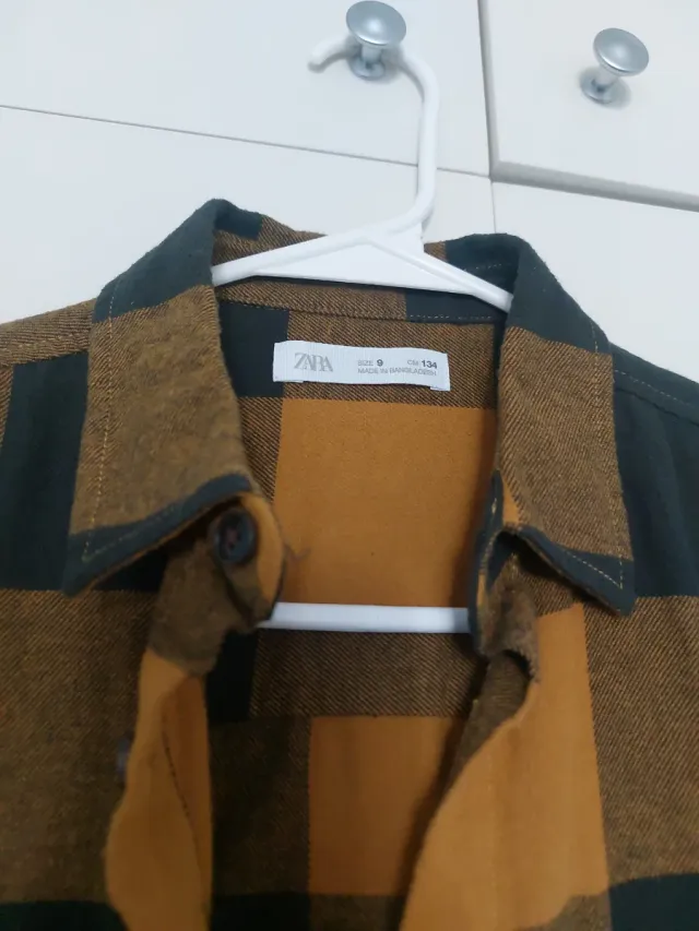 Camisa Zara cuadros niño 9 años