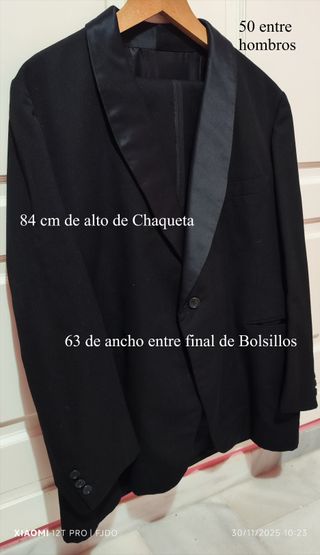 Traje de smoking negro talla L
