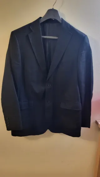 Americana Lino Hombre Negra