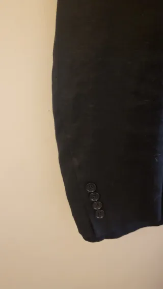 Americana Lino Hombre Negra