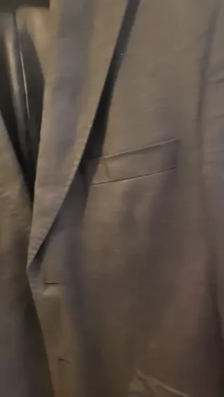 Americana Lino Hombre Negra