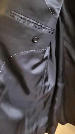 Americana Lino Hombre Negra