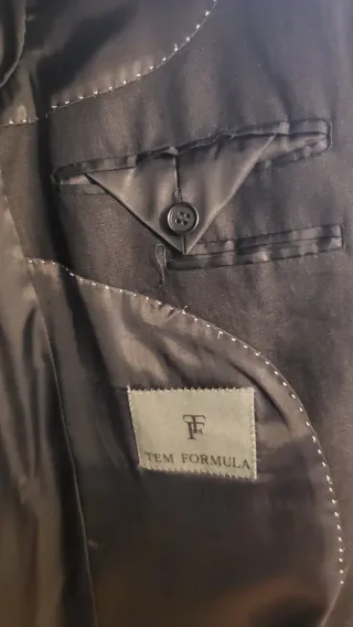 Americana Lino Hombre Negra