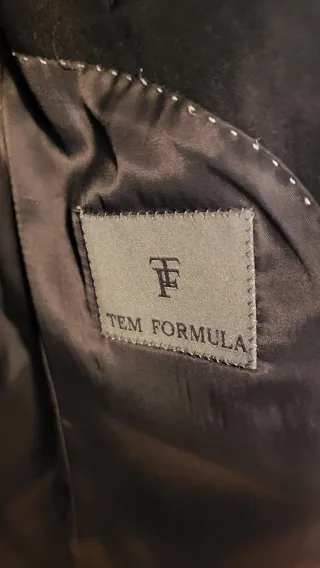 Americana Lino Hombre Negra