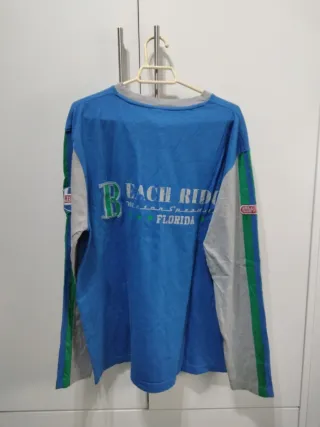 Camiseta Vintage 72 Azul y Gris