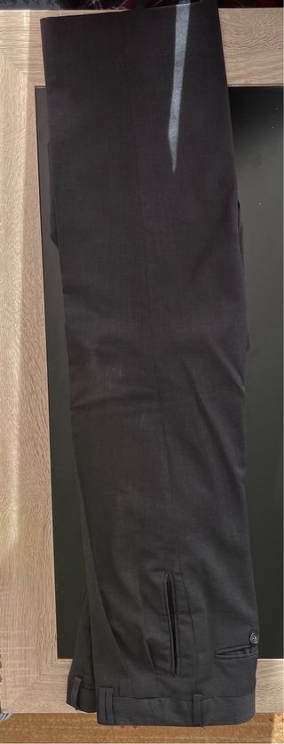 Traje de chaqueta y pantalón hombre negro grisáceo