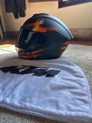 Casco de moto KTM negro