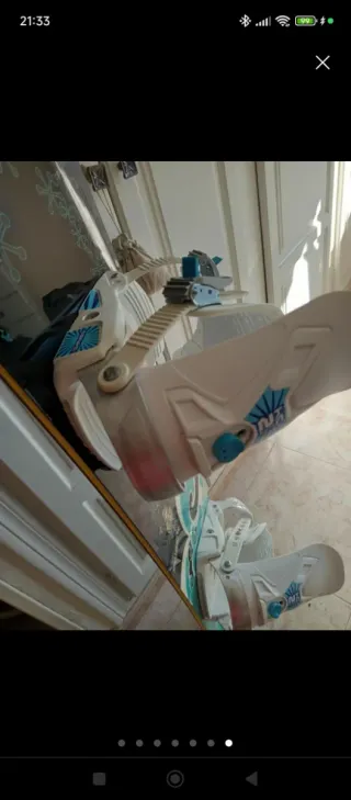 Tabla de Snowboard con Fijaciones