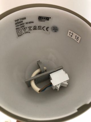 Lámpara colgante cristal y metal