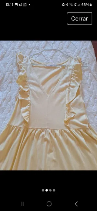 Vestido Mango amarillo claro talla XS