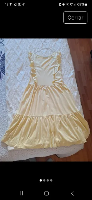 Vestido Mango amarillo claro talla XS