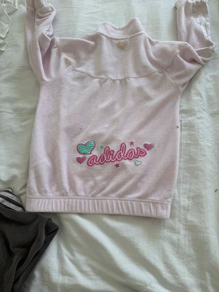 Chándal Adidas niña rosa y gris