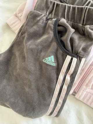 Chándal Adidas niña rosa y gris