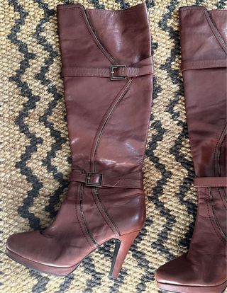 Botas de piel mujer talla 38 color morado