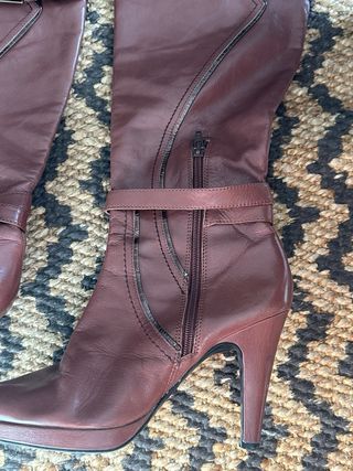 Botas de piel mujer talla 38 color morado