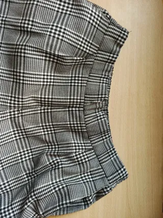 Pantalón de vestir cuadros gris y blanco