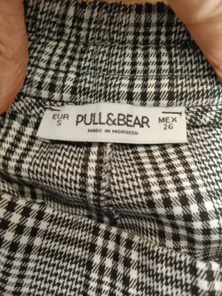 Pantalón de vestir cuadros gris y blanco