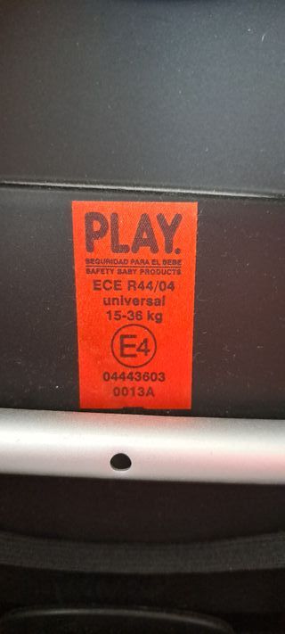 Silla de auto para niño azul y gris