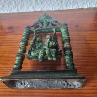 Escultura Krishna Radha Bronce Macizo