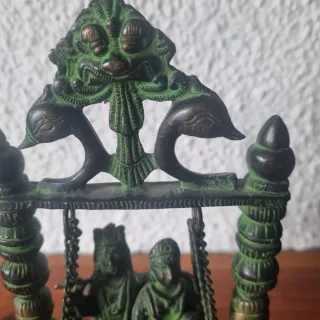 Escultura Krishna Radha Bronce Macizo