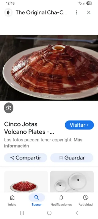Plato Volcán Cinco Jotas Porcelana